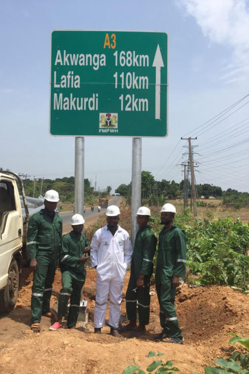 Road Furniture Project for FMPWH / Directional Signage Fabrication and Installation along Enugu-Makurdi Road